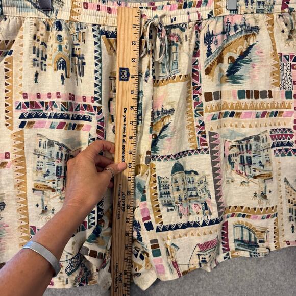 Lucky Brand Linen Blend Shorts Women's XXL Pockets Casual Travel Drawstring - Picture 7 of 13